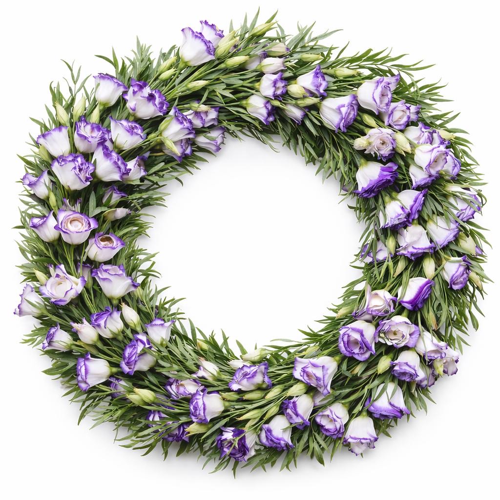 זר פרחים גלגל אבל 6 למשלוח באריאל — פרחי ויולט